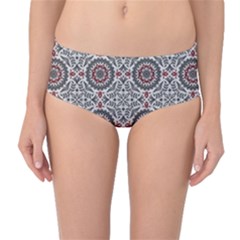 Oriental Pattern Mid-waist Bikini Bottoms by ValentinaDesign