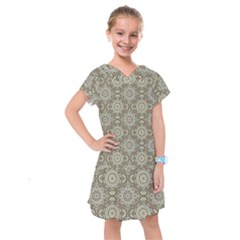 Oriental Pattern Kids  Drop Waist Dress by ValentinaDesign