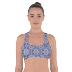 Oriental Pattern Cross Back Sports Bra