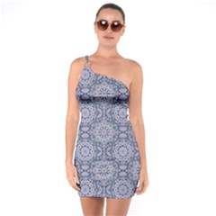 Oriental Pattern One Soulder Bodycon Dress