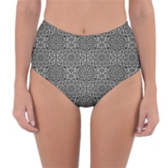 Oriental Pattern Reversible High-waist Bikini Bottoms