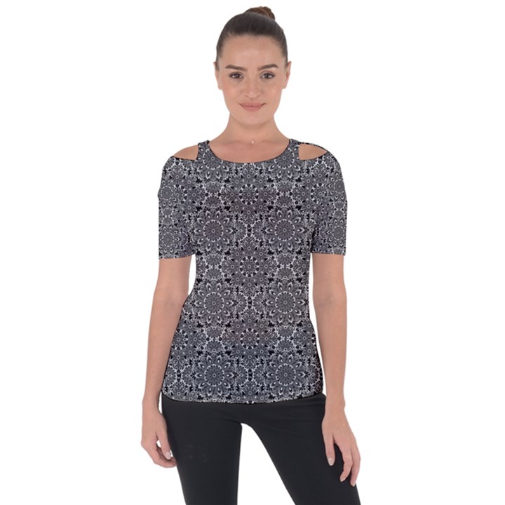 Oriental pattern Short Sleeve Top