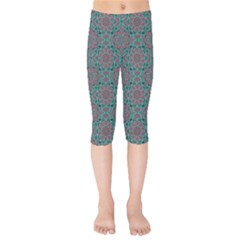 Oriental Pattern Kids  Capri Leggings 