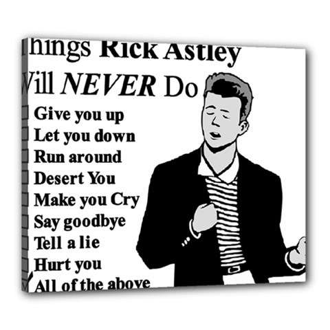 Rick Astley Canvas 24  X 20  by Powwow