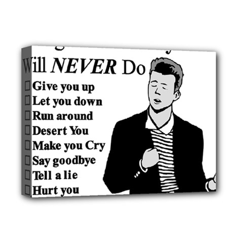 Rick Astley Deluxe Canvas 16  X 12   by Powwow