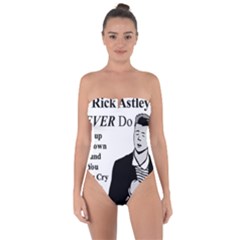 Rick Astley Tie Back One Piece Swimsuit by Powwow