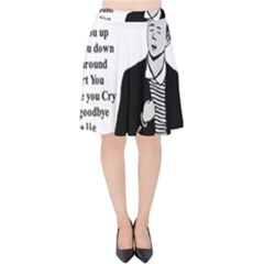 Rick Astley Velvet High Waist Skirt by Powwow