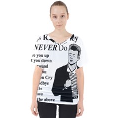 Rick Astley V-neck Dolman Drape Top