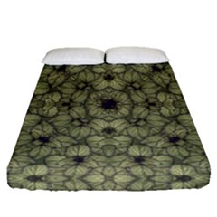 Stylized Modern Floral Design Fitted Sheet (queen Size) by dflcprints