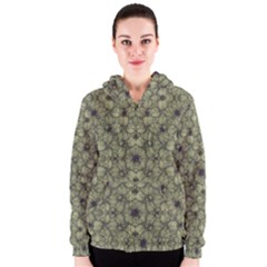 Stylized Modern Floral Design Women s Zipper Hoodie by dflcprints