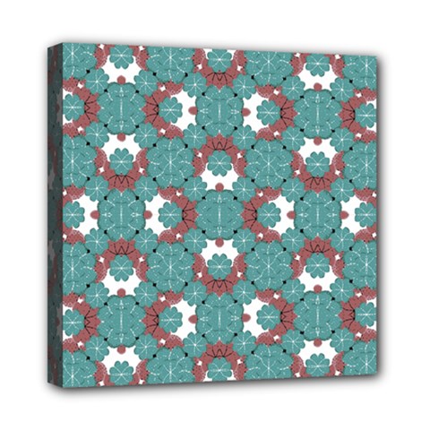 Colorful Geometric Graphic Floral Pattern Mini Canvas 8  X 8  by dflcprints