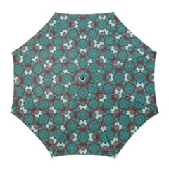 Colorful Geometric Graphic Floral Pattern Golf Umbrellas by dflcprints