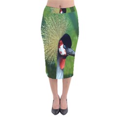 Bird Hairstyle Animals Sexy Beauty Velvet Midi Pencil Skirt by Mariart