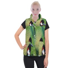 Bird Hairstyle Animals Sexy Beauty Women s Button Up Puffer Vest by Mariart