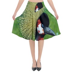 Bird Hairstyle Animals Sexy Beauty Flared Midi Skirt by Mariart