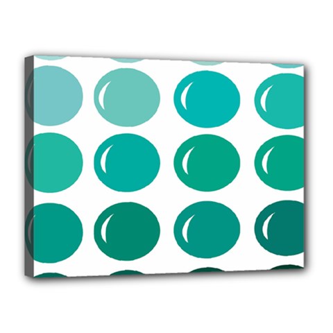 Bubbel Balloon Shades Teal Canvas 16  X 12 