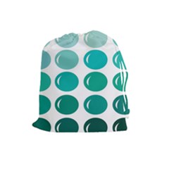 Bubbel Balloon Shades Teal Drawstring Pouches (large)  by Mariart