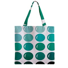 Bubbel Balloon Shades Teal Zipper Grocery Tote Bag