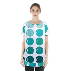 Bubbel Balloon Shades Teal Skirt Hem Sports Top