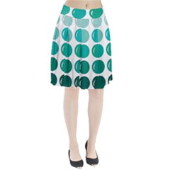 Bubbel Balloon Shades Teal Pleated Skirt by Mariart