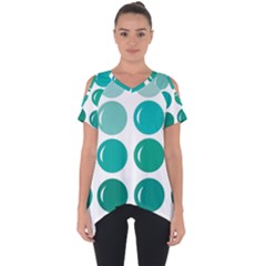 Bubbel Balloon Shades Teal Cut Out Side Drop Tee