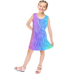 Aurora Rainbow Orange Pink Purple Blue Green Colorfull Kids  Tunic Dress