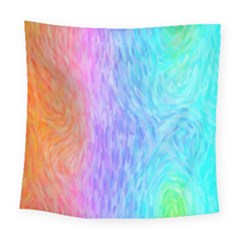 Aurora Rainbow Orange Pink Purple Blue Green Colorfull Square Tapestry (large) by Mariart