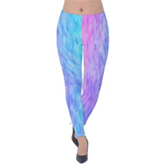 Aurora Rainbow Orange Pink Purple Blue Green Colorfull Velvet Leggings