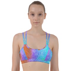 Aurora Rainbow Orange Pink Purple Blue Green Colorfull Line Them Up Sports Bra