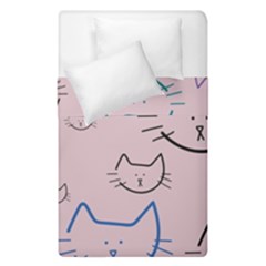 Cat Pattern Face Smile Cute Animals Beauty Duvet Cover Double Side (single Size)