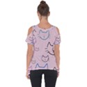 Cat Pattern Face Smile Cute Animals Beauty Cut Out Side Drop Tee View2