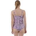 Cat Pattern Face Smile Cute Animals Beauty Twist Front Tankini Set View2