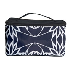 Blue White Lace Flower Floral Star Cosmetic Storage Case