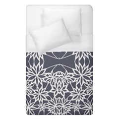 Blue White Lace Flower Floral Star Duvet Cover (single Size) by Mariart