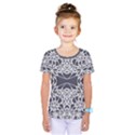 Blue White Lace Flower Floral Star Kids  One Piece Tee View1