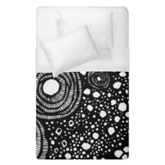 Circle Polka Dots Black White Duvet Cover (single Size)