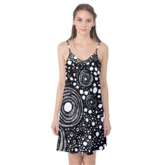 Circle Polka Dots Black White Camis Nightgown