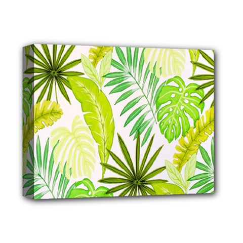 Amazon Forest Natural Green Yellow Leaf Deluxe Canvas 14  X 11  by Mariart