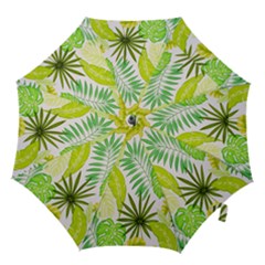 Amazon Forest Natural Green Yellow Leaf Hook Handle Umbrellas (large) by Mariart