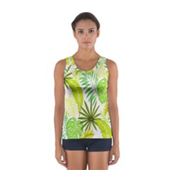 Amazon Forest Natural Green Yellow Leaf Sport Tank Top  by Mariart