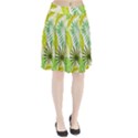 Amazon Forest Natural Green Yellow Leaf Pleated Skirt View1