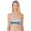 Black Psychedelic Pattern Bandeau Top View1