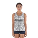 Black Psychedelic Pattern Sport Tank Top  View1