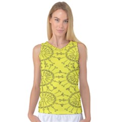 Yellow Flower Floral Circle Sexy Women s Basketball Tank Top by Mariart