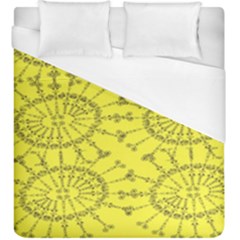 Yellow Flower Floral Circle Sexy Duvet Cover (king Size) by Mariart