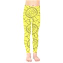 Yellow Flower Floral Circle Sexy Kids  Legging View1