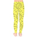 Yellow Flower Floral Circle Sexy Kids  Legging View2