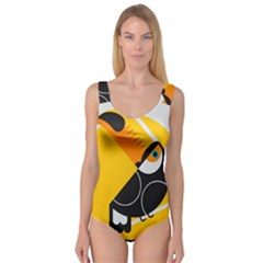 Cute Toucan Bird Cartoon Yellow Black Princess Tank Leotard  by Mariart