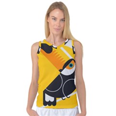 Cute Toucan Bird Cartoon Yellow Black Women s Basketball Tank Top by Mariart