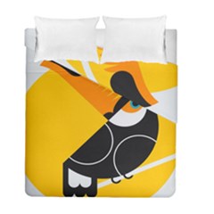 Cute Toucan Bird Cartoon Yellow Black Duvet Cover Double Side (full/ Double Size) by Mariart